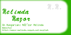 melinda mazor business card